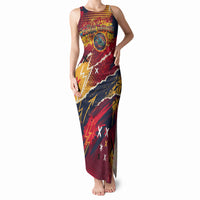 Spain Football Rule The Pitch Tank Maxi Dress Urban Graffiti Soccer Player Flaming Ball