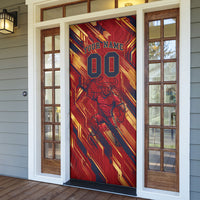 Personalized Spain Football Door Cover Spanish Shield Bull Mascot