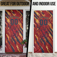 Personalized Spain Football Door Cover Spanish Shield Bull Mascot
