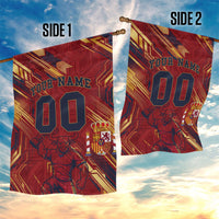 Personalized Spain Football Garden Flag Spanish Shield Bull Mascot