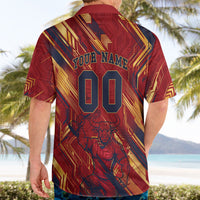 Personalized Spain Football Hawaiian Shirt Spanish Shield Bull Mascot