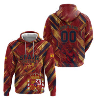Personalized Spain Football Hoodie Spanish Shield Bull Mascot