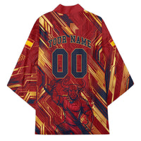 Personalized Spain Football Kimono Spanish Shield Bull Mascot