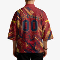 Personalized Spain Football Kimono Spanish Shield Bull Mascot