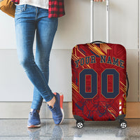 Personalized Spain Football Luggage Cover Spanish Shield Bull Mascot