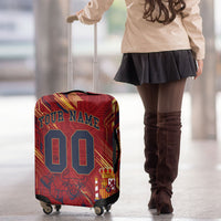 Personalized Spain Football Luggage Cover Spanish Shield Bull Mascot