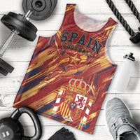 Personalized Spain Football Men Tank Top Spanish Shield Bull Mascot