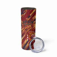 Personalized Spain Football Skinny Tumbler Spanish Shield Bull Mascot