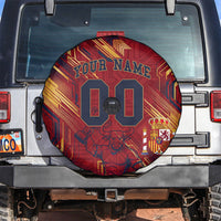 Personalized Spain Football Spare Tire Cover Spanish Shield Bull Mascot