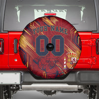 Personalized Spain Football Spare Tire Cover Spanish Shield Bull Mascot
