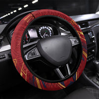 Spain Football Steering Wheel Cover Spanish Shield Bull Mascot