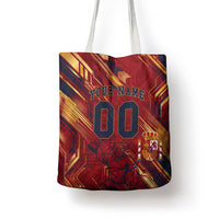 Personalized Spain Football Tote Bag Spanish Shield Bull Mascot