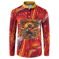 Personalized Spain Football Bull Mascot Button Sweatshirt Dynamic Spanish Sunburst Abstract Flame