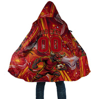 Personalized Spain Football Bull Mascot Cloak Dynamic Spanish Sunburst Abstract Flame