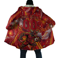 Personalized Spain Football Bull Mascot Cloak Dynamic Spanish Sunburst Abstract Flame