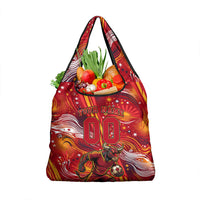 Personalized Spain Football Bull Mascot Grocery Bag Dynamic Spanish Sunburst Abstract Flame
