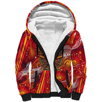 Personalized Spain Football Bull Mascot Sherpa Hoodie Dynamic Spanish Sunburst Abstract Flame