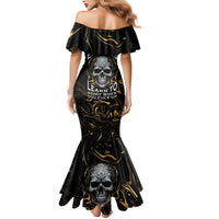 Skull Mable Golden Abstract Art Mermaid Dress Fuck You Excuses Learn To Admit When You Fuck Up - Wonder Print Shop