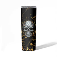 Skull Mable Golden Abstract Art Skinny Tumbler Fuck You Excuses Learn To Admit When You Fuck Up - Wonder Print Shop