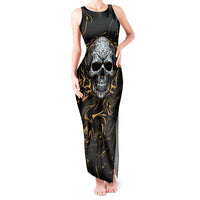 Skull Mable Golden Abstract Art Tank Maxi Dress Fuck You Excuses Learn To Admit When You Fuck Up - Wonder Print Shop