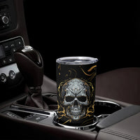 Skull Mable Golden Abstract Art Tumbler Cup Fuck You Excuses Learn To Admit When You Fuck Up - Wonder Print Shop