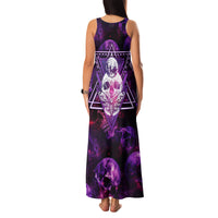 Skull and Moth Family Matching Tank Maxi Dress and Hawaiian Shirt Fantasy Cosmic Abstract - Grunge Purple Art - Wonder Print Shop