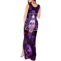 Skull and Moth Tank Maxi Dress Fantasy Cosmic Abstract - Grunge Purple Art - Wonder Print Shop