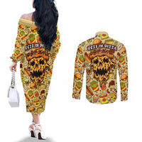 skull-pizza-pattern-couples-matching-off-the-shoulder-long-sleeve-dress-and-long-sleeve-button-shirts-rest-in-pizza
