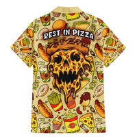 Skull Pizza Pattern Family Matching Mermaid Dress and Hawaiian Shirt Rest in pizza - Wonder Print Shop