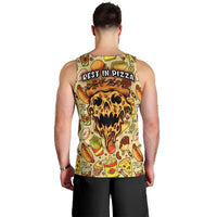 Skull Pizza Pattern Men Tank Top Rest in pizza - Wonder Print Shop