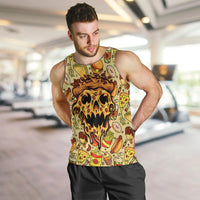 Skull Pizza Pattern Men Tank Top Rest in pizza - Wonder Print Shop