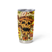 Skull Pizza Pattern Tumbler Cup Rest in pizza - Wonder Print Shop