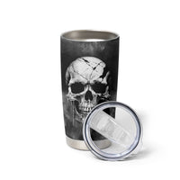 Skull Grunge Pattern Tumbler Cup Warning I'm an Asshole - Wonder Print Shop