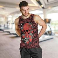 Skull pattern Men Tank Top I Love You Berry Much - Wonder Print Shop