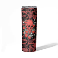 Skull pattern Skinny Tumbler I Love You Berry Much - Wonder Print Shop