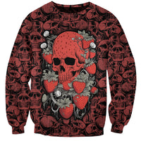 Skull pattern Sweatshirt I Love You Berry Much - Wonder Print Shop