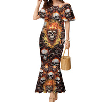 Flaming Skull Mermaid Dress Judge Me When You're Perfect Otherwise Shut Up - Wonder Print Shop