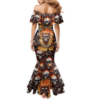 Flaming Skull Mermaid Dress Judge Me When You're Perfect Otherwise Shut Up - Wonder Print Shop