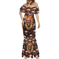Flaming Skull Mermaid Dress Judge Me When You're Perfect Otherwise Shut Up - Wonder Print Shop