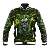 Zombie Skull Baseball Jacket I'm Like Literally Dead - Wonder Print Shop