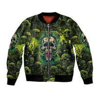 Zombie Skull Bomber Jacket I'm Like Literally Dead - Wonder Print Shop