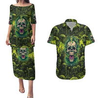 Zombie Skull Couples Matching Puletasi Dress and Hawaiian Shirt I'm Like Literally Dead - Wonder Print Shop