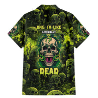 Zombie Skull Family Matching Mermaid Dress and Hawaiian Shirt I'm Like Literally Dead - Wonder Print Shop