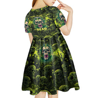 Zombie Skull Kid Short Sleeve Dress I'm Like Literally Dead - Wonder Print Shop