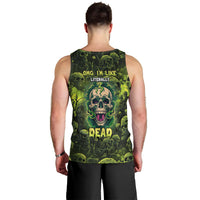 Zombie Skull Men Tank Top I'm Like Literally Dead - Wonder Print Shop