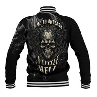 Skull Demon Fantasy Baseball Jacket Time To Unleash A Litte Hell - Wonder Print Shop