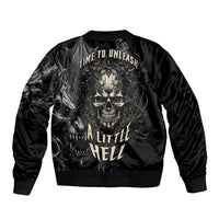 Skull Demon Fantasy Bomber Jacket Time To Unleash A Litte Hell - Wonder Print Shop
