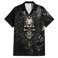Skull Demon Fantasy Family Matching Short Sleeve Bodycon Dress and Hawaiian Shirt Time To Unleash A Litte Hell - Wonder Print Shop
