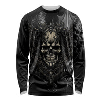 Skull Demon Fantasy Long Sleeve Shirt Time To Unleash A Litte Hell - Wonder Print Shop