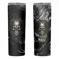 Skull Demon Fantasy Skinny Tumbler Time To Unleash A Litte Hell - Wonder Print Shop